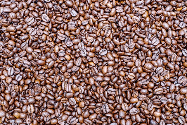 Freshly roasted coffee beans